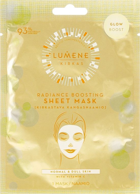 Radiance Boosting Sheet Mask - Lumene Kirkas Radiance Boosting Sheet Mask — photo N1