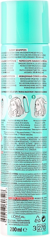 Hair Dry Shampoo - L'Oreal Paris Magic Shampoo Invisible Dry Shampoo Vegetal Boost — photo N2