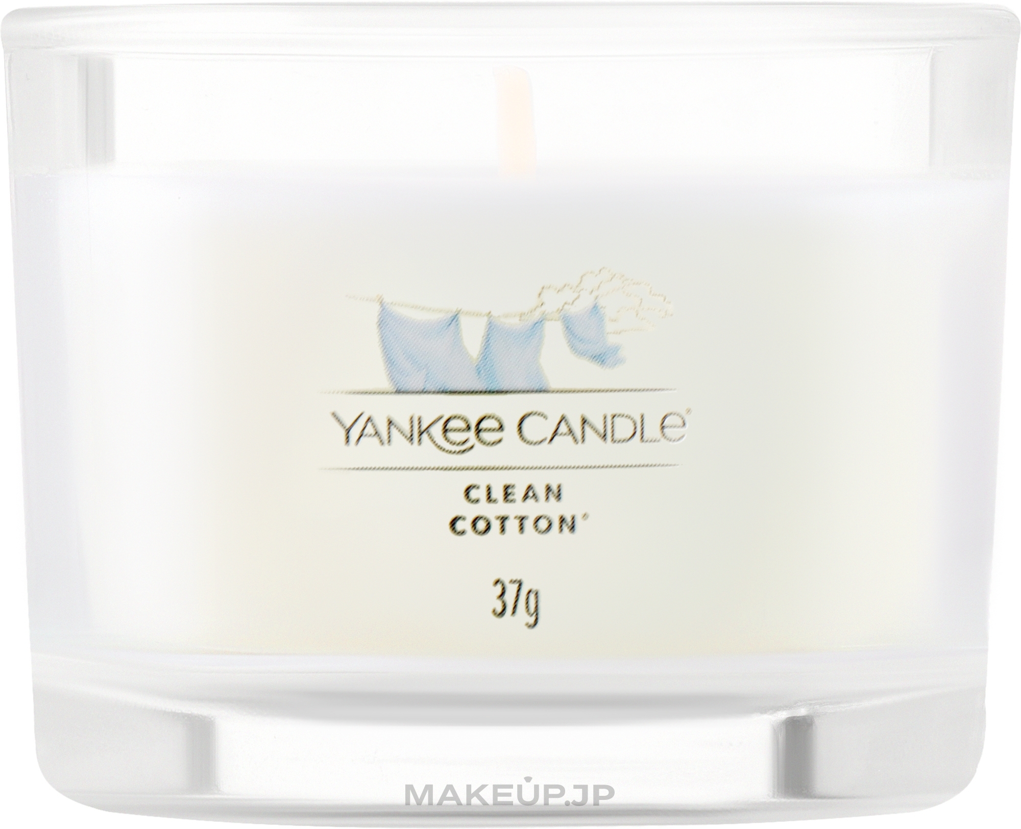 Scented Candle in Glass, mini - Yankee Clean Cotton Candle — photo 37 g