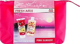 Fragrances, Perfumes, Cosmetics Set - Fresh Juice Pink Sunrise (b/peeling/200ml + b/oil/150ml + bag)