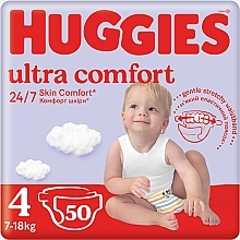 Nappies 'Ultra Comfort 4', 7-18 kg, 50 pcs - Huggies — photo N1