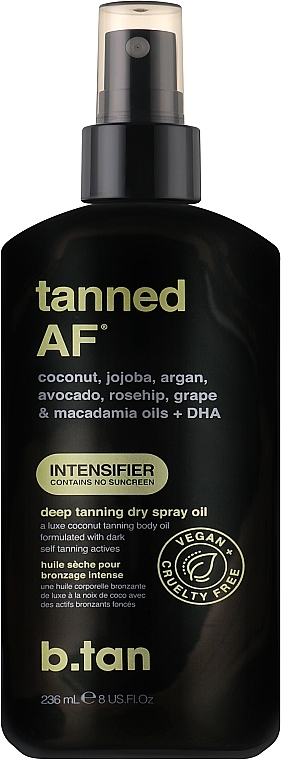 Tanning Oil "Tanned AF" - B.tan Intensifier Tanning Oil — photo N1