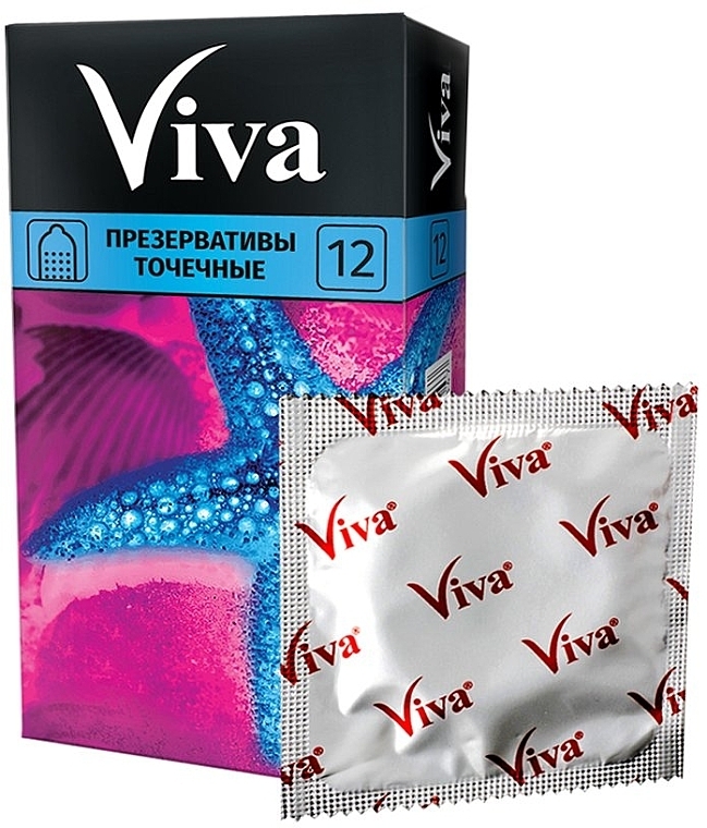 Ribbed Latex Condoms, 12 pcs - Viva — photo N2