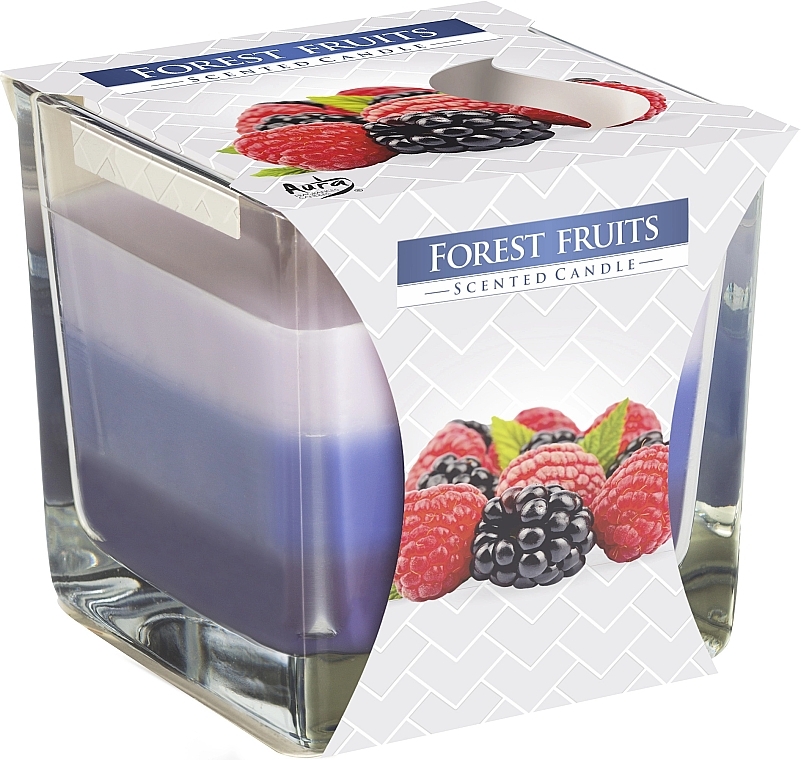 Scented Three-Layer Candle in Glass 'Wild Berries' - Bispol Scented Candle Forest Fruits — photo N2