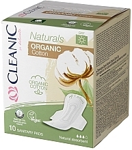 Organic Cotton Sanitary Pads, 10 pcs - Cleanic Naturals Organic Cotton Day — photo N2