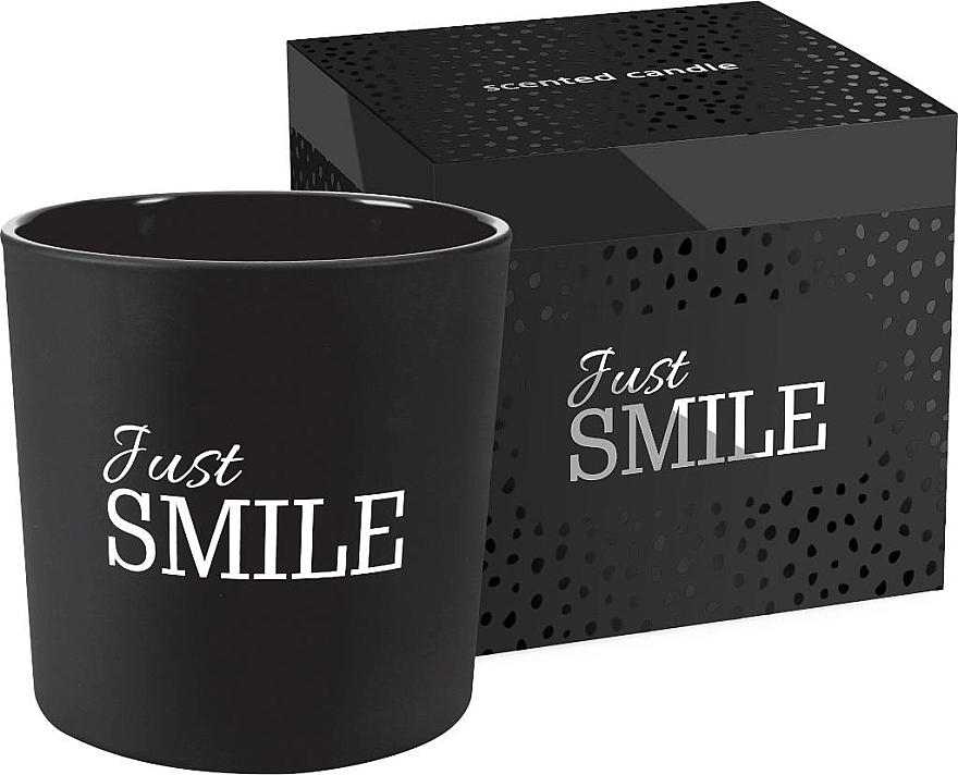 Scented Candle in Matte Glass, two wicks - Bispol Scented Candle Just Smile — photo N2