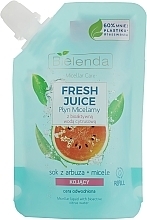 Fragrances, Perfumes, Cosmetics Watermelon Micellar Liquid - Bielenda Fresh Juice Detoxifying Face Micellar Water Watermelon