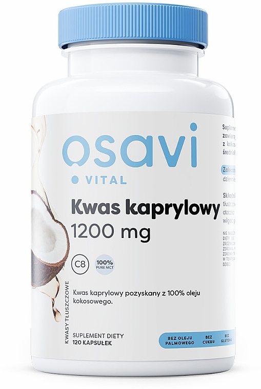 Caprylic Acid Dietary Supplement, 1200 mg - Osavi — photo N1