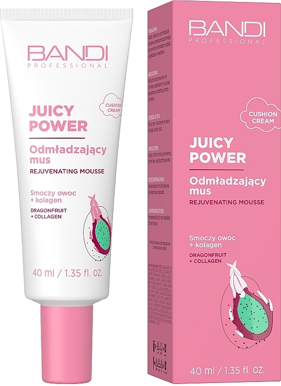 Face Mousse - Bandi Professional Juicy Power Rejuvenating Mousse Dragon Fruit + Collagen — photo N1