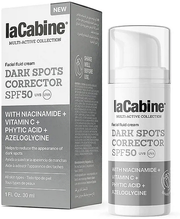 Dark Spot Corrector Face Cream Fluid SPF50 - La Cabine Dark Spots Corrector Facial Fluid Cream SPF50 — photo N1