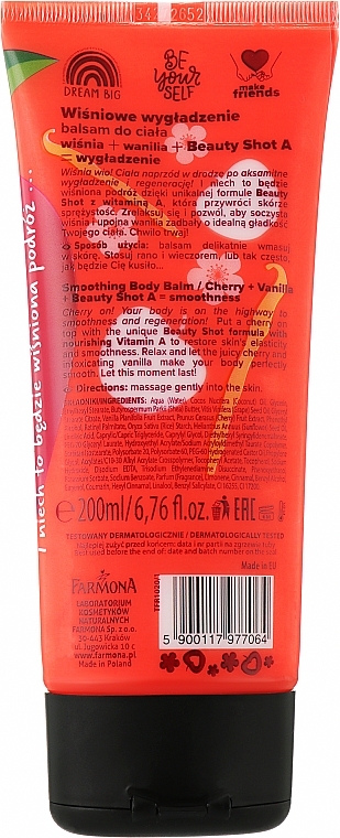 Cherry & Vanilla Body Balm - Farmona Tutti Frutti Cherry & Vanilla Smoothing Body Balm — photo N2