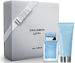 Fragrances, Perfumes, Cosmetics Dolce & Gabbana Light Blue Eau Intense - Set (edp/50ml + b/cr/100ml)