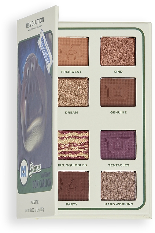 Eyeshadow Palette - Makeup Revolution X Monsters University Card Palette Don Carlton Scare — photo N2