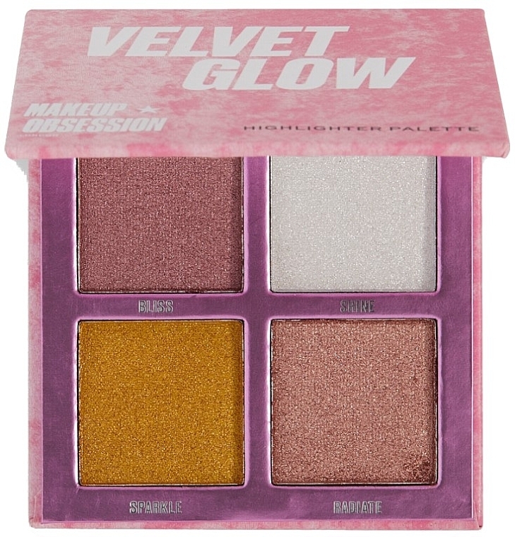 Highlighter Palette - Makeup Obsession Velvet Glow Highlighter Palette — photo N1