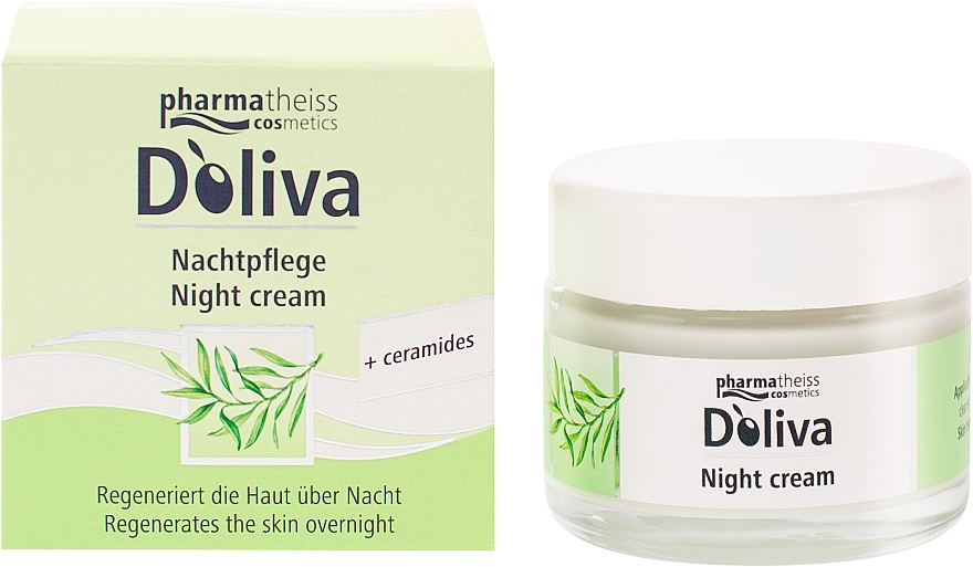 Face Cream "Ceramide Night Care" - D'oliva Pharmatheiss Cosmetics — photo N4