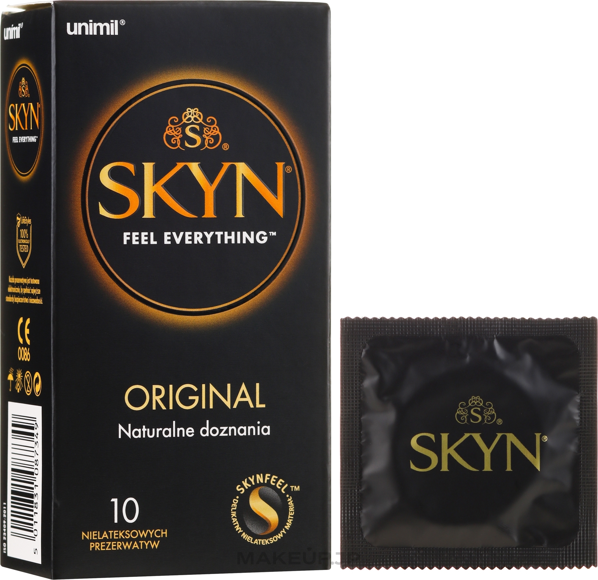 Condoms, 10 pcs - Unimil Skyn Feel Everything Original — photo 10 szt.