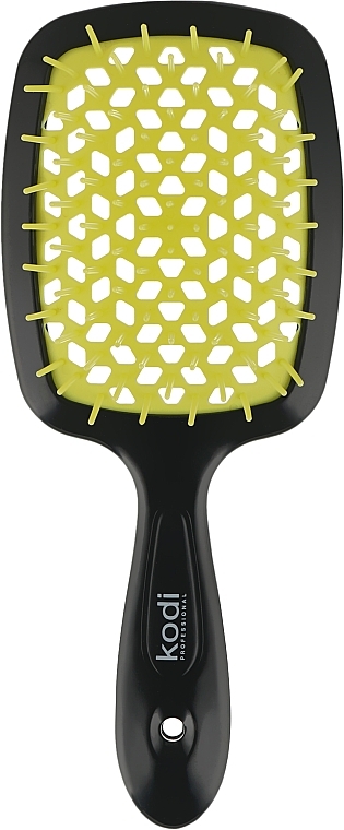 Hair Brush, black with green teeth - Kodi Professional Soft Touch Hairbrush — photo N1