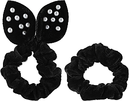 Fragrances, Perfumes, Cosmetics Velvet Hair Ties, 23903, black 2 - Top Choice