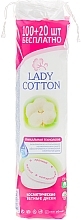 Fragrances, Perfumes, Cosmetics Cosmetic Cotton Pads, 100+20 pcs - Lady Cotton