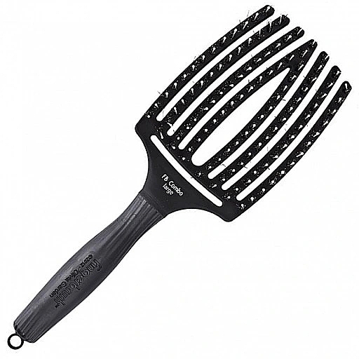 Hair Brush - Olivia Garden Finger Brush Combo Large Black — photo N1