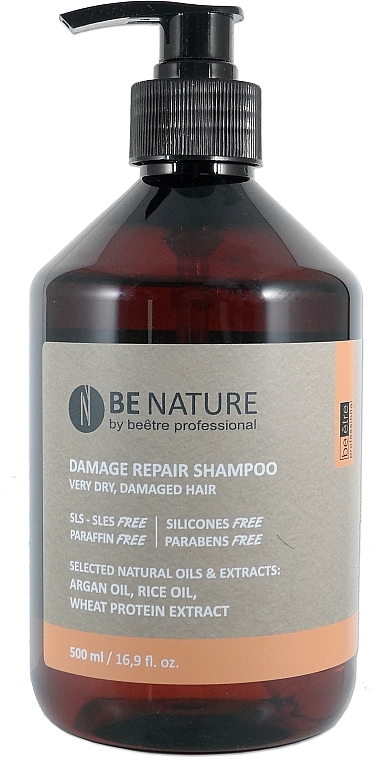 Shampoo for Dry & Damaged Hair - Beetre BeNature Damage Repair Shampoo — photo N1