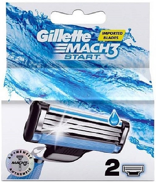 Replacement Shaving Cassettes, 2 pcs - Gillette Mach3 Start — photo N1