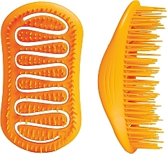 Detangling Brush, orange - IDC Institute Neon Detangler Brush — photo N1