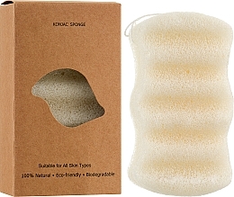 Konjac Cleansing Sponge 'Wave', white - Cosmo Shop Konjac Sponge Craft Box — photo N9