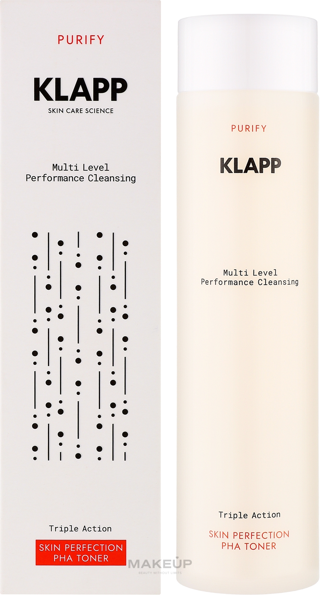 PHA Toner for All Skin Types - Klapp Multi Level Performance Purify Skin Perfection PHA Toner — photo 200 ml