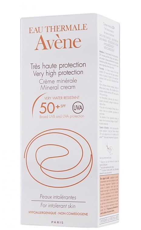 Mineral Sunscreen Cream - Avene Solaires Mineral Cream SPF 50+ — photo N2