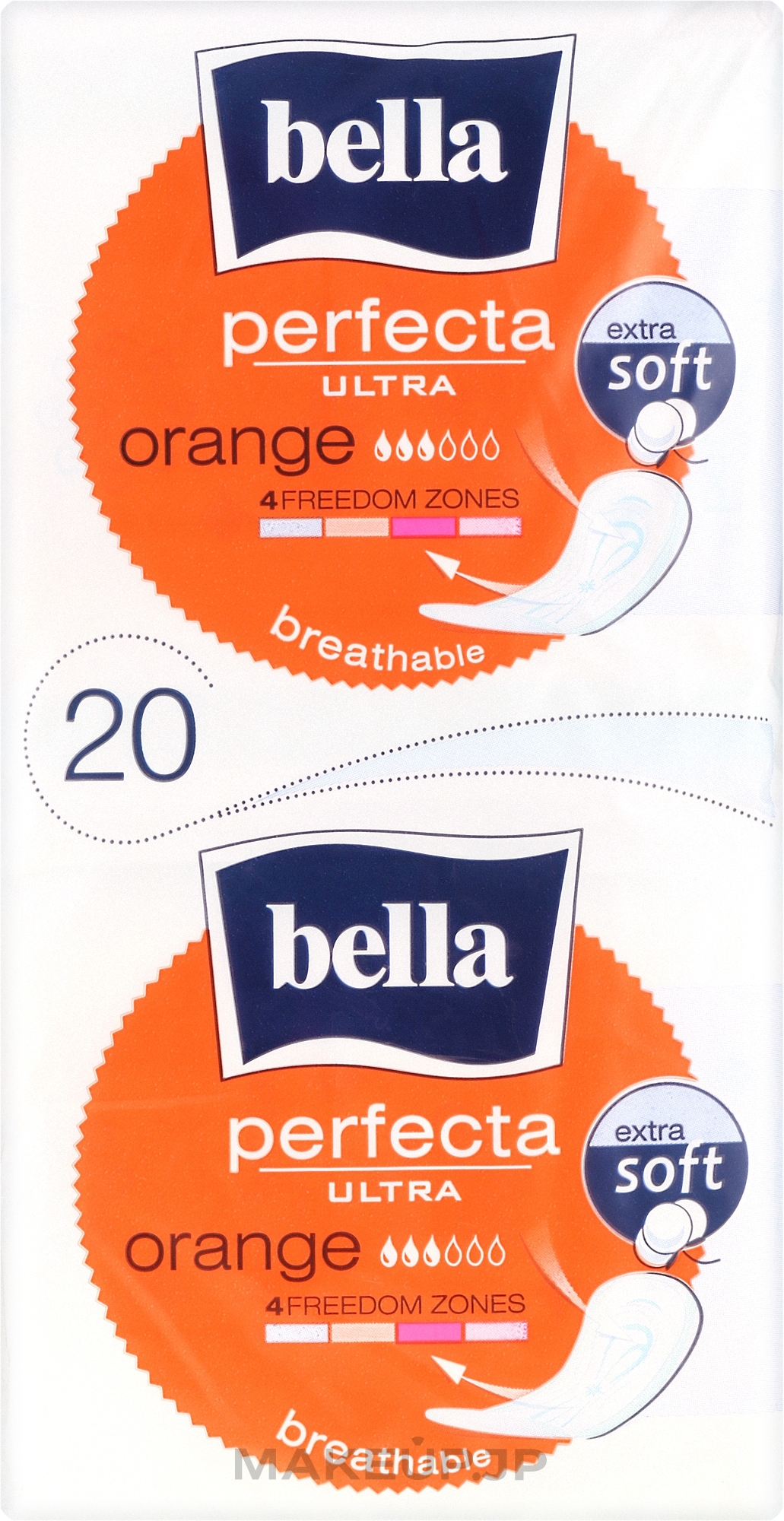 Sanitary Pads Perfecta Ultra Orange, 10+10 pcs - Bella — photo 20 szt.