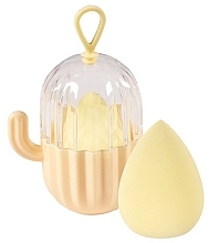 Fragrances, Perfumes, Cosmetics Makeup Sponge in Case, 38419, yellow - Top Choice Blender Sponge With Case