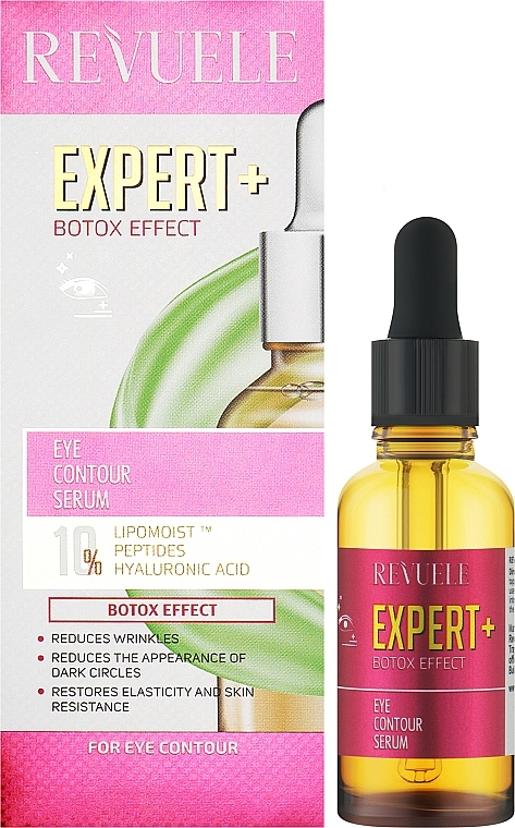 Eye Serum - Revuele Expert Eye Contour Serum Peptides Hyaluronic Wrinkle Dark Circles — photo N2