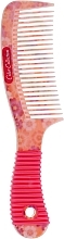 Fragrances, Perfumes, Cosmetics Hair Comb with Rubber Handle 499054, Pink - Inter-Vion