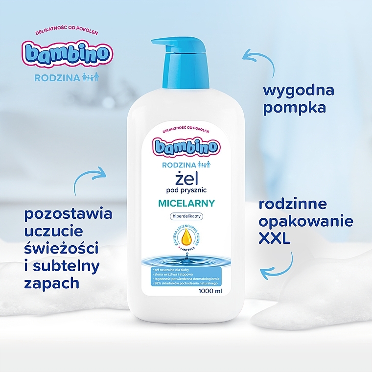 Hypoallergenic Shower Gel - Bambino Family Shower Gel — photo N5