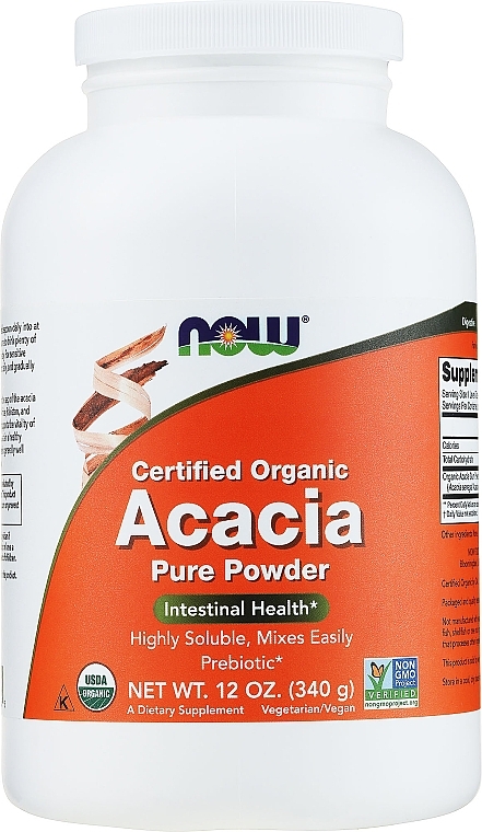 Dietary Supplement "Acacia Fiber", powder - Now Foods Acacia Fiber — photo N1