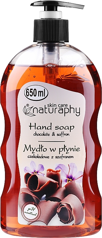 Chocolate & Saffron Liquid Hand Soap - Naturaphy Hand Soap — photo N1