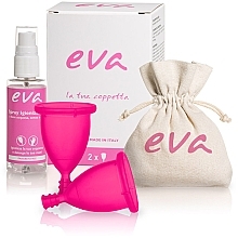 Fragrances, Perfumes, Cosmetics Set - Dulac Eva (spray/30ml + menstrual/cup/2pc)