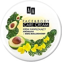 Fragrances, Perfumes, Cosmetics Face and Body Cream "Avocado and Hyaluronic Acid" - AA Face And Body Care Cream