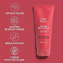 Color Brightening Conditioner for Coarse Colored Hair - Wella Professionals Invigo Colour Brilliance Coarse Conditioner — photo N2