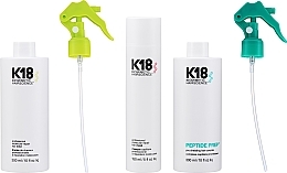 Set - K18 Hair Prep+ Repair Service Essentials Set (complex/hair/300 ml + mist/hair/300 ml + mask/hair/150 ml) — photo N2