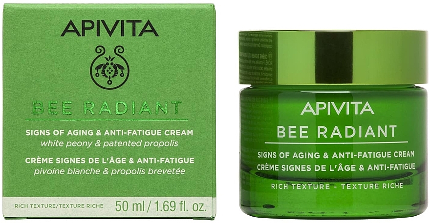 Anti-Aging Elasticity Cream - Apivita Bee Radiant Signs Of Aging & Anti-Fatigue Cream Rich Texture — photo N5