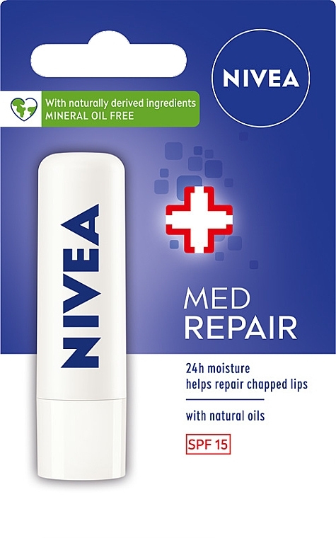 Lip Balm "Med Repair" - NIVEA Med Repair Lip Care SPF15 — photo N1