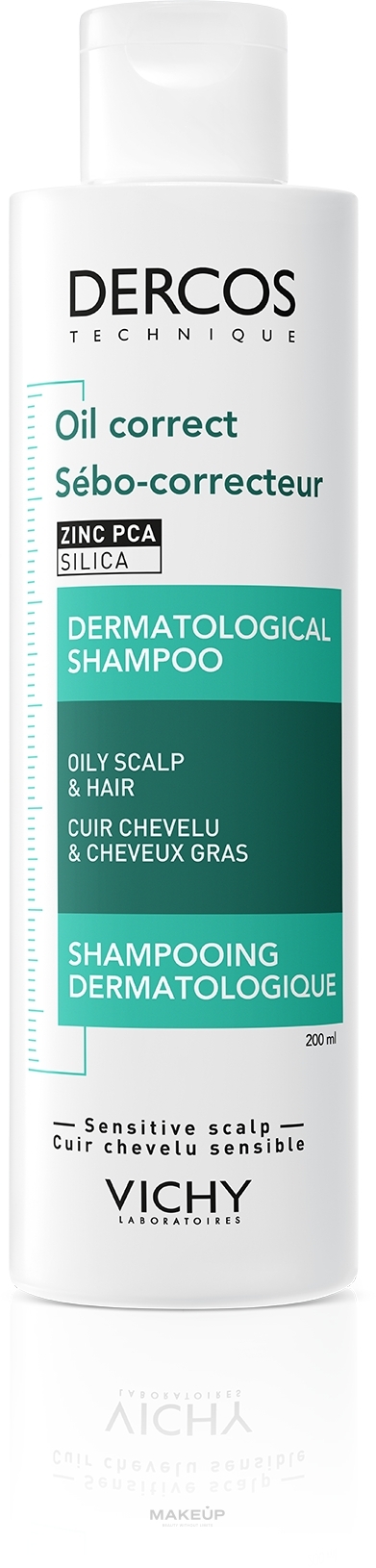 Treatment Shampoo for Oily Hair - Vichy Dercos Oil Control Treatment Shampoo — photo 200 ml