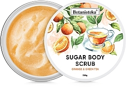 Fragrances, Perfumes, Cosmetics Sugar Body Scrub "Orange & Green Tea" - Botanioteka Sugar Body Scrub Orange & Green Tea