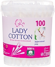Fragrances, Perfumes, Cosmetics Cotton Buds in Jar, 100 pcs - Lady Cotton