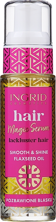 Linseed Oil Serum for Damaged & Dull Hair - Ingrid Cosmetics Vegan Concentrated Hair Serum Flaxseed Oil — photo N1