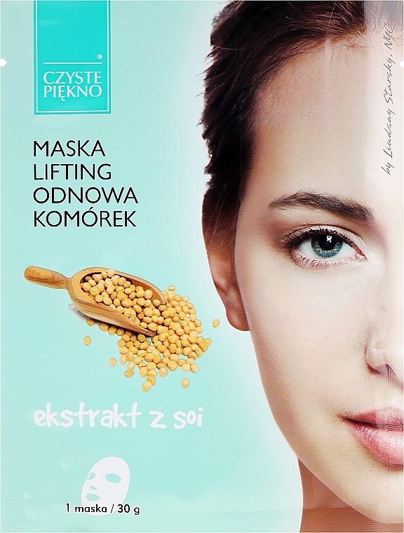 Soybean Extract Face Mask - Czyste Piekno Lifting Face Mask — photo N1