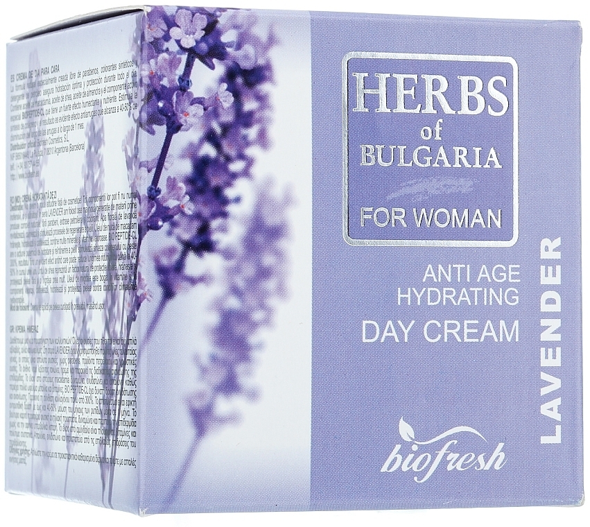 Day Face Cream "Lavender" - BioFresh Herbs of Bulgaria Anti Age Hydrating Day Cream Lavender — photo N2