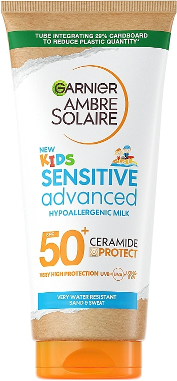 Kids Sun Milk with Ceramides - Garnier Ambre Solaire Sensitive Advanced Kids SPF 50+ — photo N1